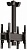Потолочное двухстороннее крепление для дисплеев Vogel's C0844 Dual Black